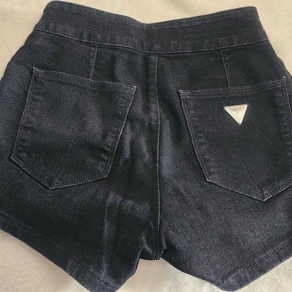 Guess Black High Waist Zippered Shorts - Picture 3 of 9